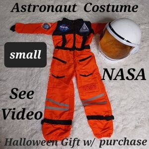 🚀- NASA Astronaut Halloween Costume orange suitboy/girl Small